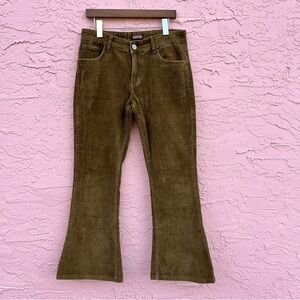 Run & Fly Corduroy Pants Flare Brown Pinwale Retro Adult Size 32S
